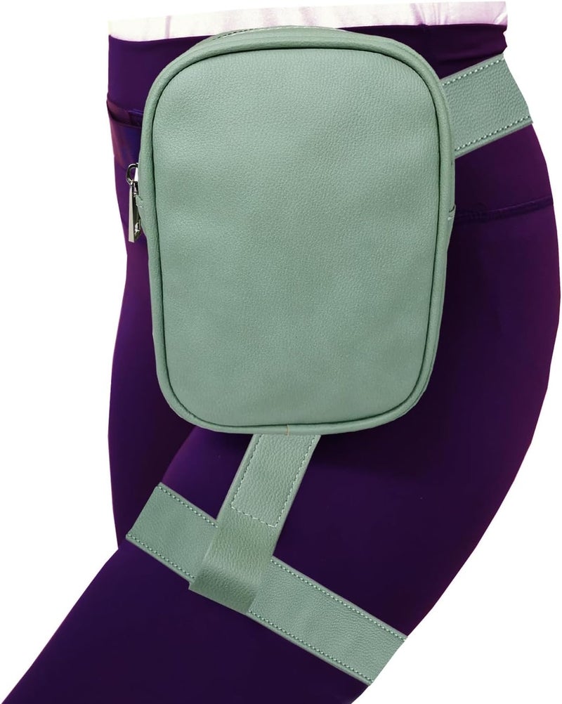 Larswon Plus Size Leg Harness Bag for Women - Synthetic Leather Thigh Pouch Hip Fanny Pack - Image 1